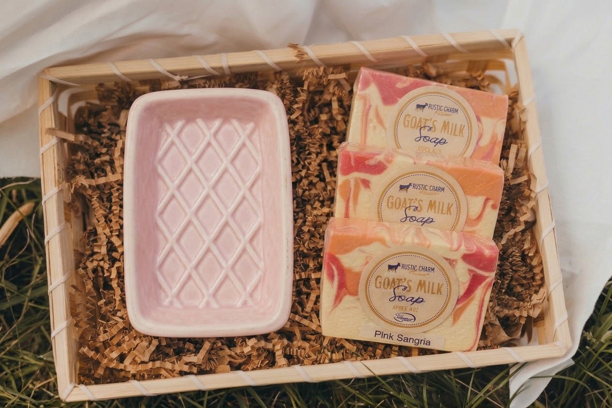 Soap Gift Basket w/ Soap Dish